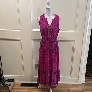 Old Navy Fuchsia Sleeveless Midi Dress